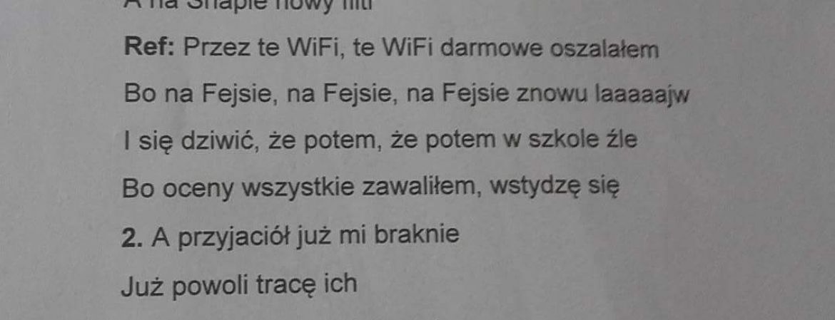 Piosenka pt. "Wi - fi"