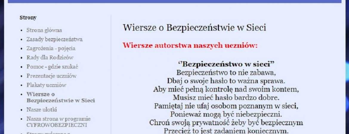 Wiersze o bezpieczeństwie w sieci