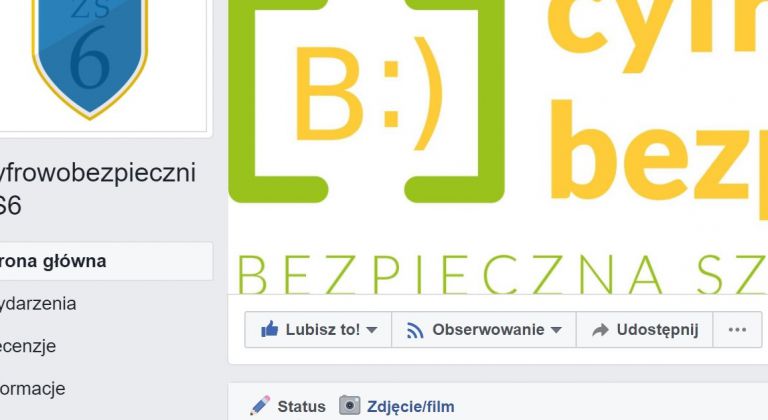 Szkolny fanpage promujący bezpieczne wykorzystywanie Internetu