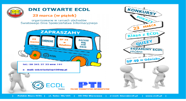 Dni Otwarte ECDL w SP 49 w Gdańsku