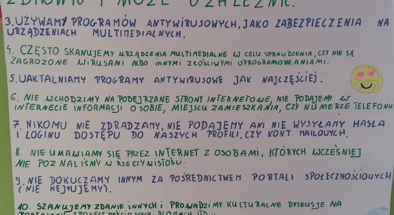 Szkolne zasady bezpiecznego korzystania z Internetu