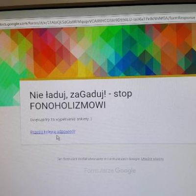 Projekt szkolny "Nie ładuj, zagaduj! - stop FONOHOLIZMOWI!" (1 tydzień)