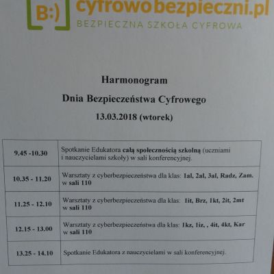 Szkolny Dzień Bezpieczeństwa Cyfrowego,  Technikum Specjalne nr 2 w Lublinie