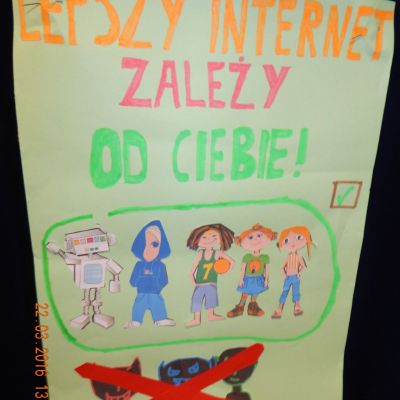 Konkurs plastyczny LEPSZY INTERNET ZALEŻY OD CIEBIE w SP6 w TRZEBINI