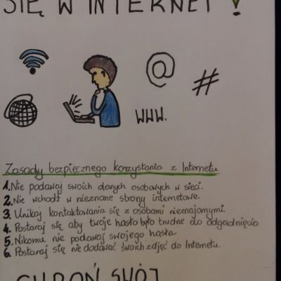 Konkurs informatyczno - plastyczy konkurs pt. ”Bezpieczeństwo własnego wizerunku w sieci”