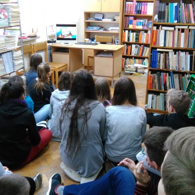 Zajęcia w bibliotece szkolnej