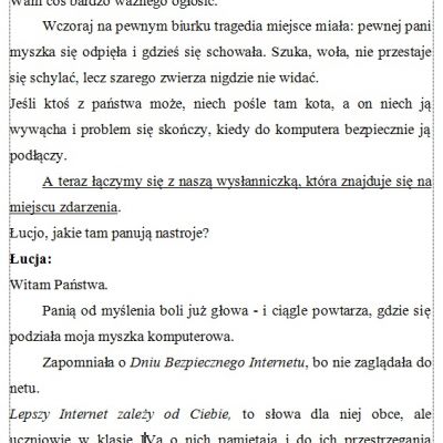 LITERACKIE INSPIRACJE UCZNIÓW KL. IVA w SP6 w TRZEBINI